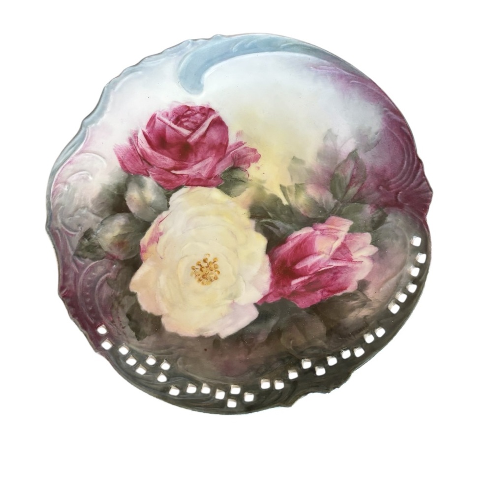 Vintage Floral Decorative Plate